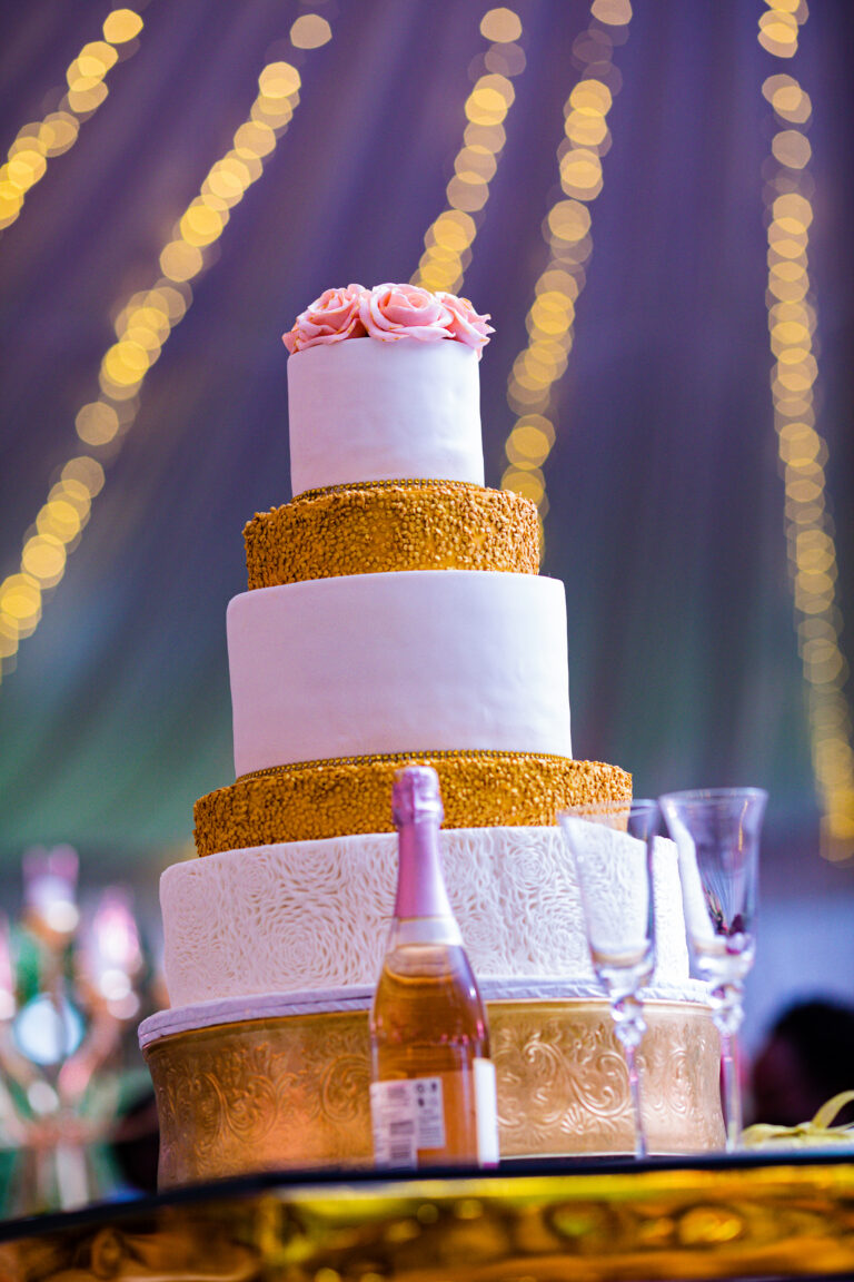 Wedding Cake purple and gold